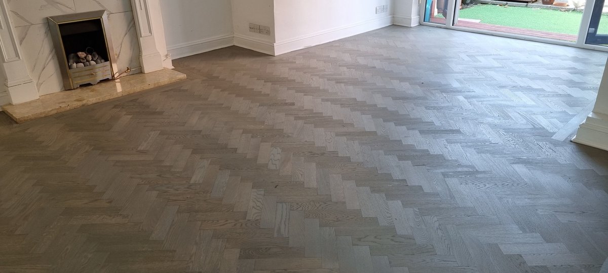 Restored floor after sanding