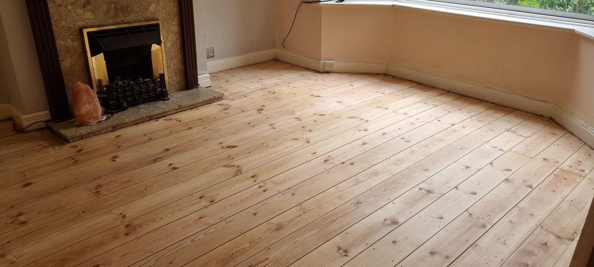 Water damaged floor after